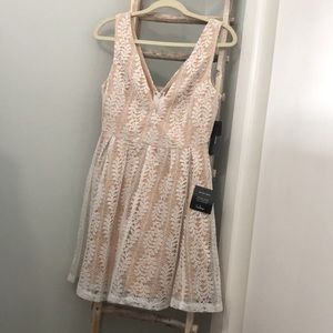 Lulus All of My Heart White Lace Skater Mini Dress